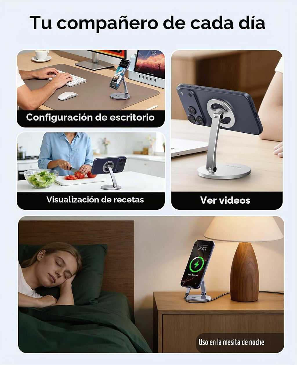 ORICO Soporte magnético para teléfono MagSafe, soporte de aluminio