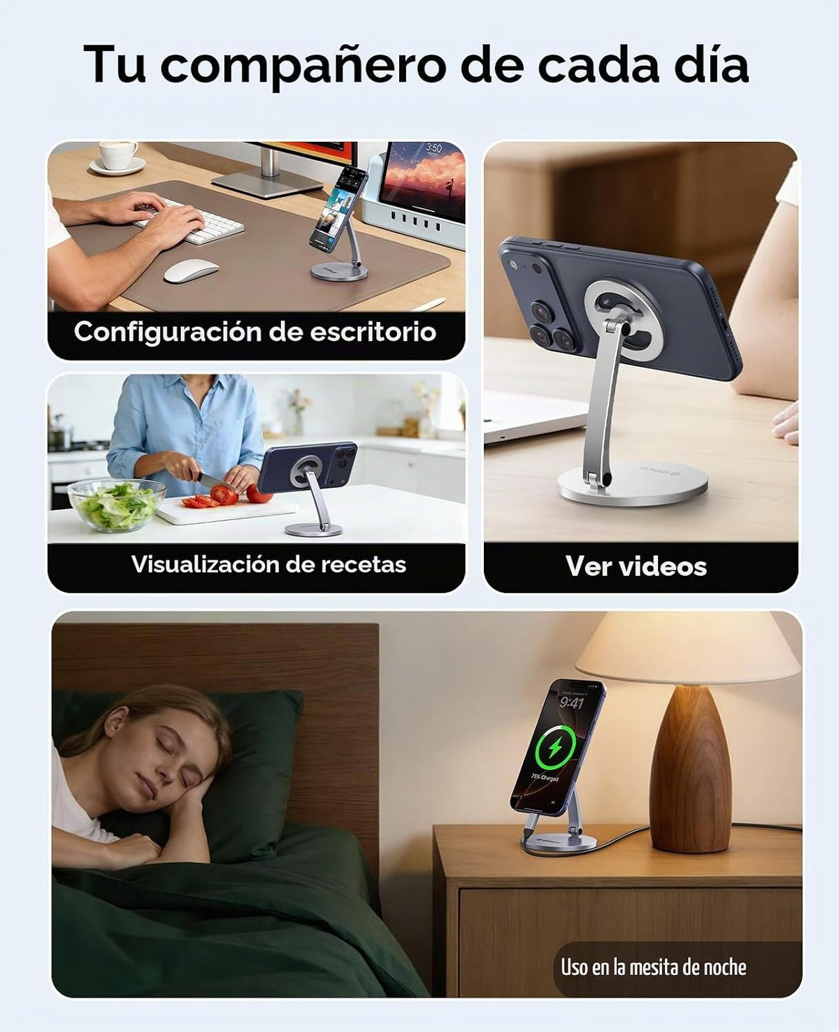 ORICO Soporte magnético para teléfono MagSafe, soporte de aluminio