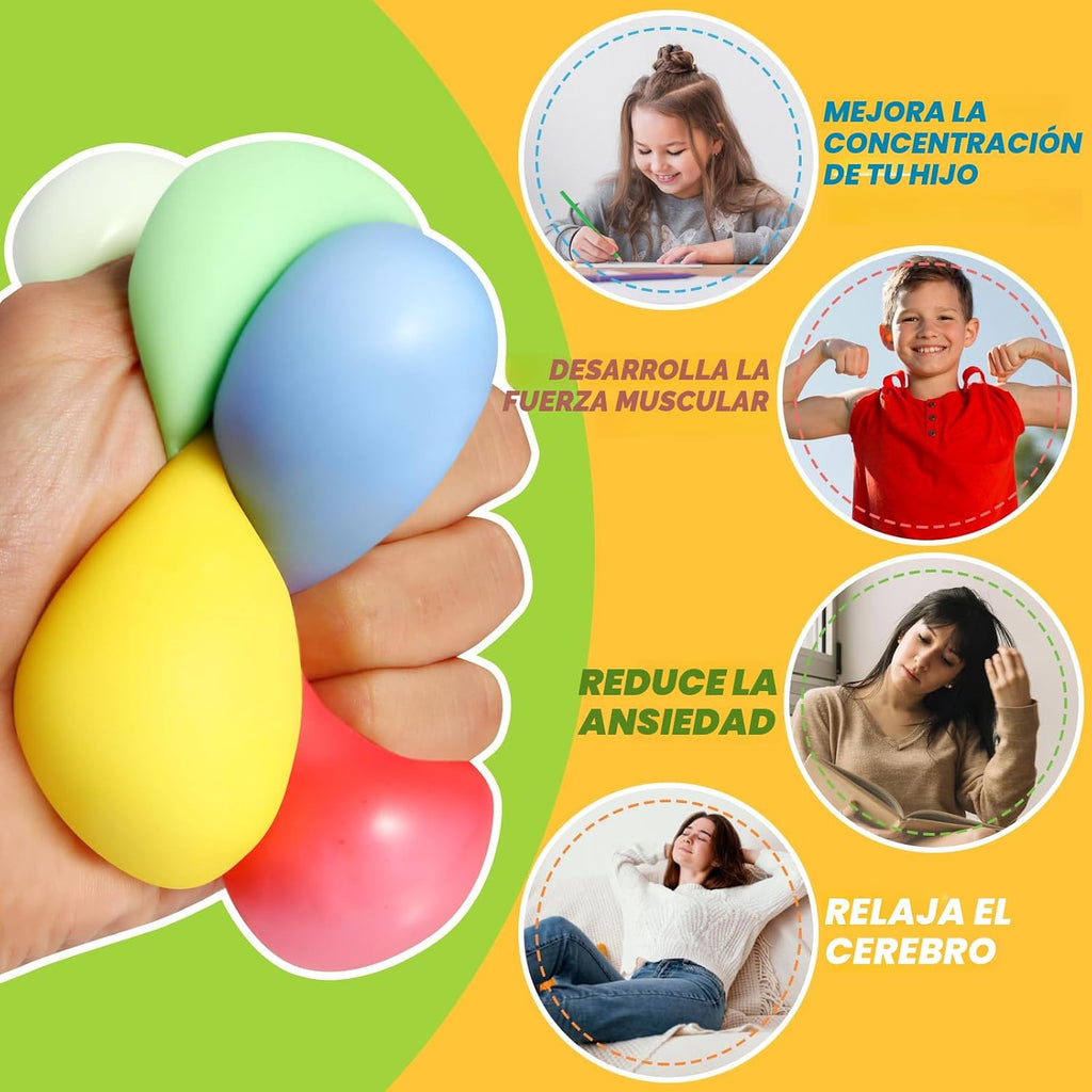40 paquetes de juguetes para la ansiedad de cubo de estrés de elevación lenta, juguetes sensoriales de bolas blandas para niños y adultos, juguetes de ansiedad de forma cuadrada para el aula