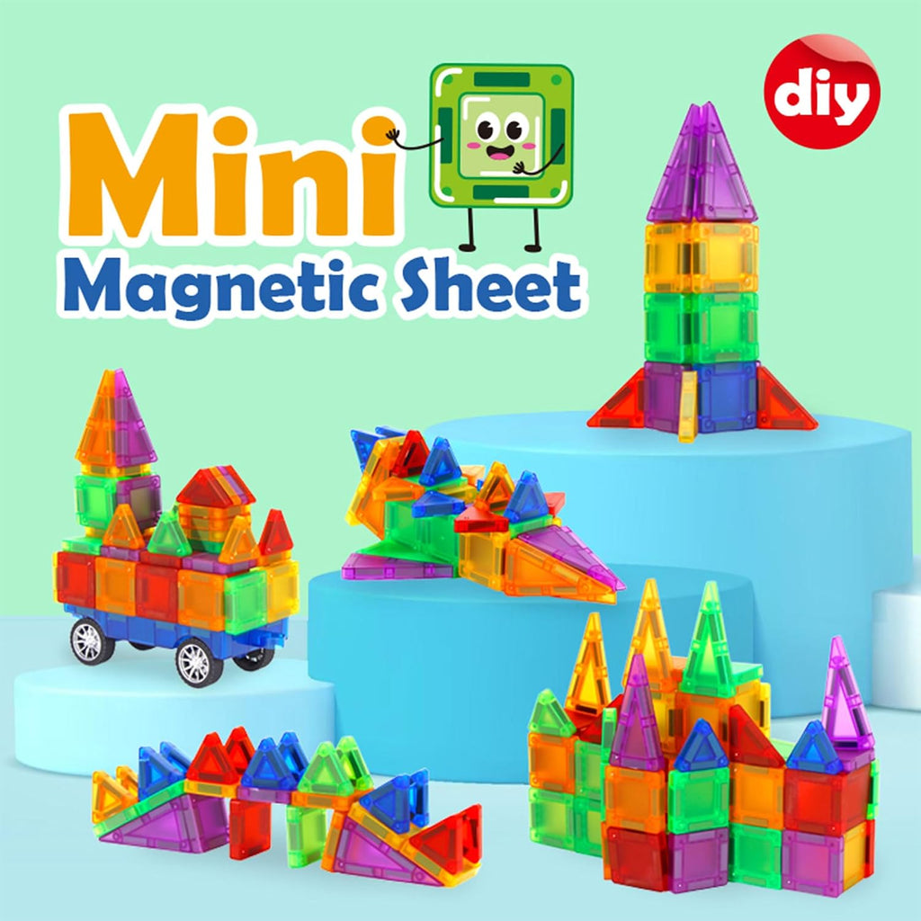 Bloques de construcción magnéticos educativos para niños, juguetes de construcción creativos STEM, seguros y duraderos, adecuados para niños y niñas, regalos de 100 unidades