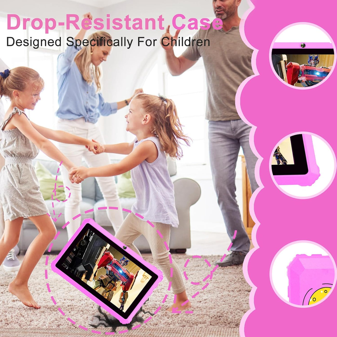 Tablet para niños de 7 pulgadas, tableta para niños pequeños para n...