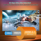 Cable HDMI Óptico de Fibra 8K 4K 75 ft, 8K 60Hz / 4K 120Hz Ultra Alta Velocidad