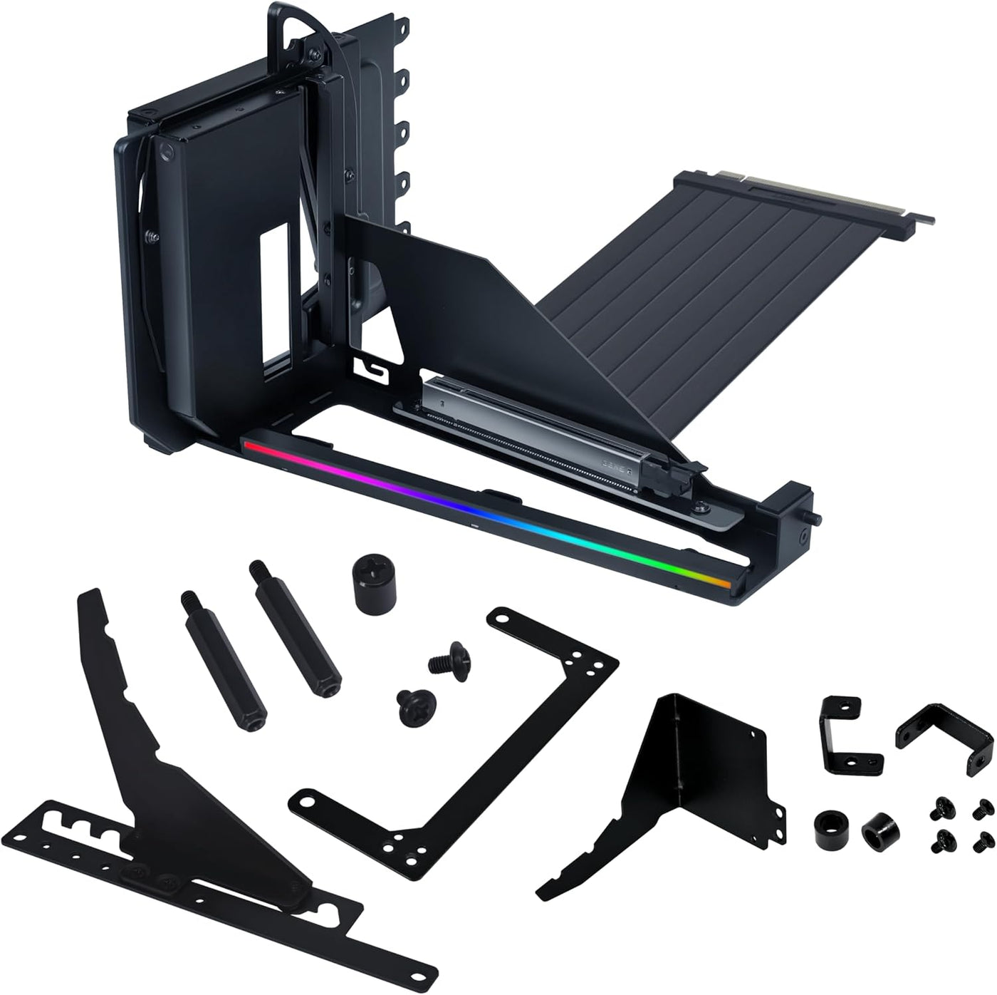 Lian Li Caja de PC ATX 4 ranuras Kit Vertical GPU (VG4v4) - Cable R...