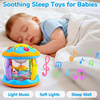 Juguetes para bebés y niños, proyector musical giratorio con luz boca abajo, juguetes para bebés, acuarios, juguetes para gatear, recién nacidos, niños y niñas, regalos de cumpleaños