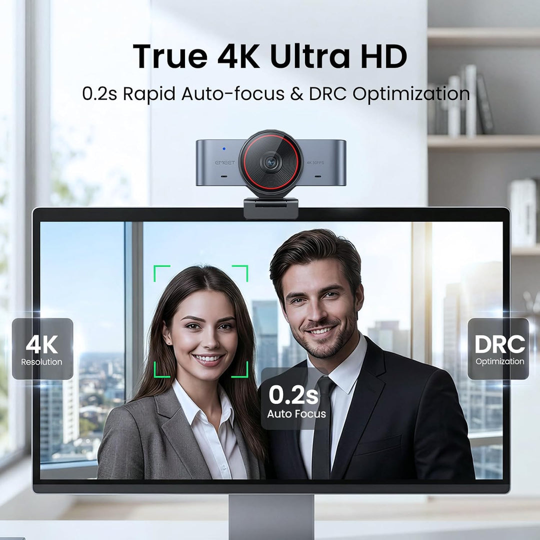 EMEET Cámara web C960 Ultra 4K para Mac y PC, sensor más grande de...