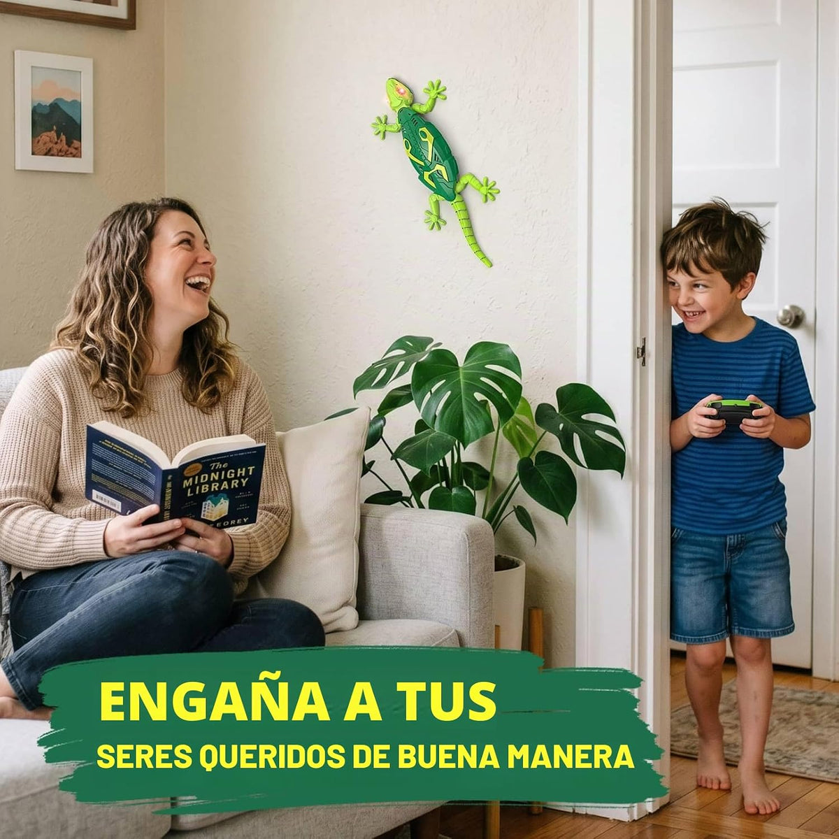 Gecko de escalada de pared a control remoto, lagarto recargable con control