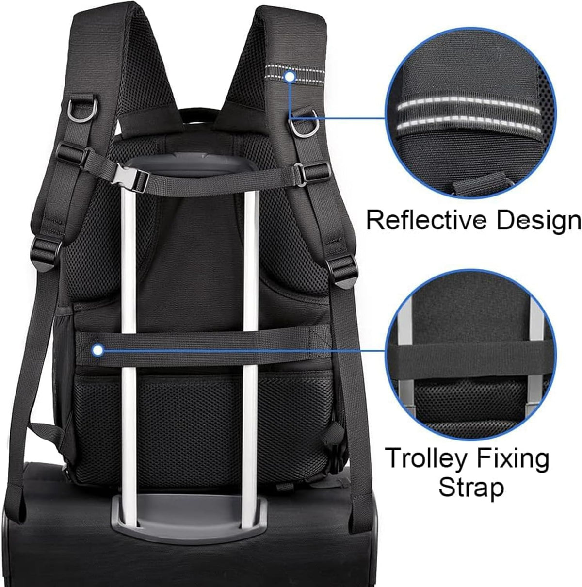 Mochila para cámara CADeN profesional para DSLR con puerto de carga USB y cubierta impermeable, mochila para fotografía y laptop para mujeres y hombres