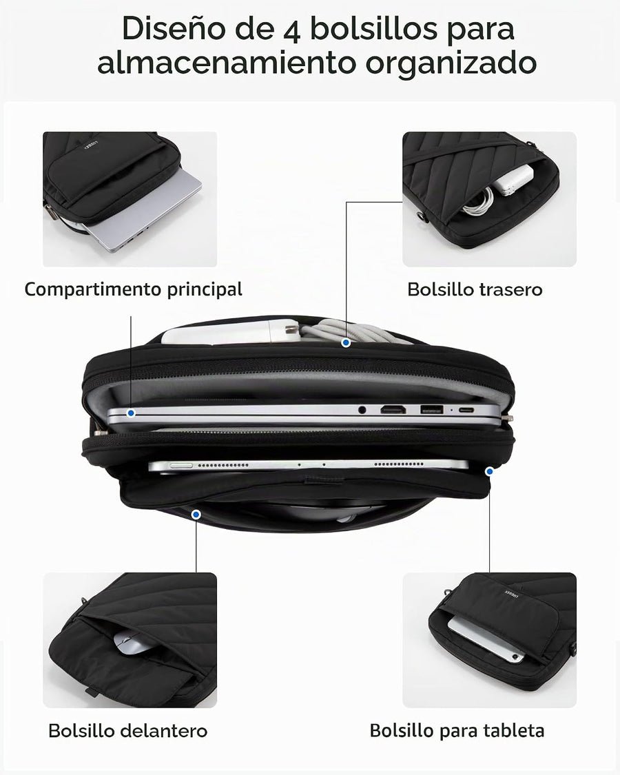 LUGGEX Funda Puffy para laptop de 13 a 14 pulgadas, fundas vertical...