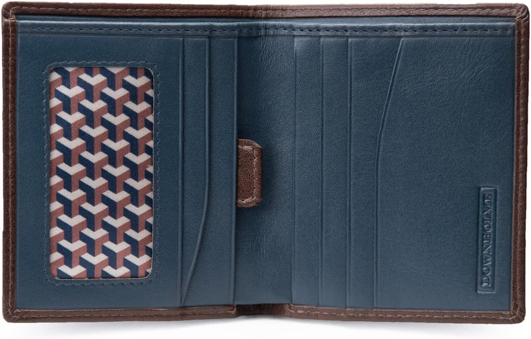 Downholme Cartera de Cuero Bifold de Silueta Delgada para Hombre, M...