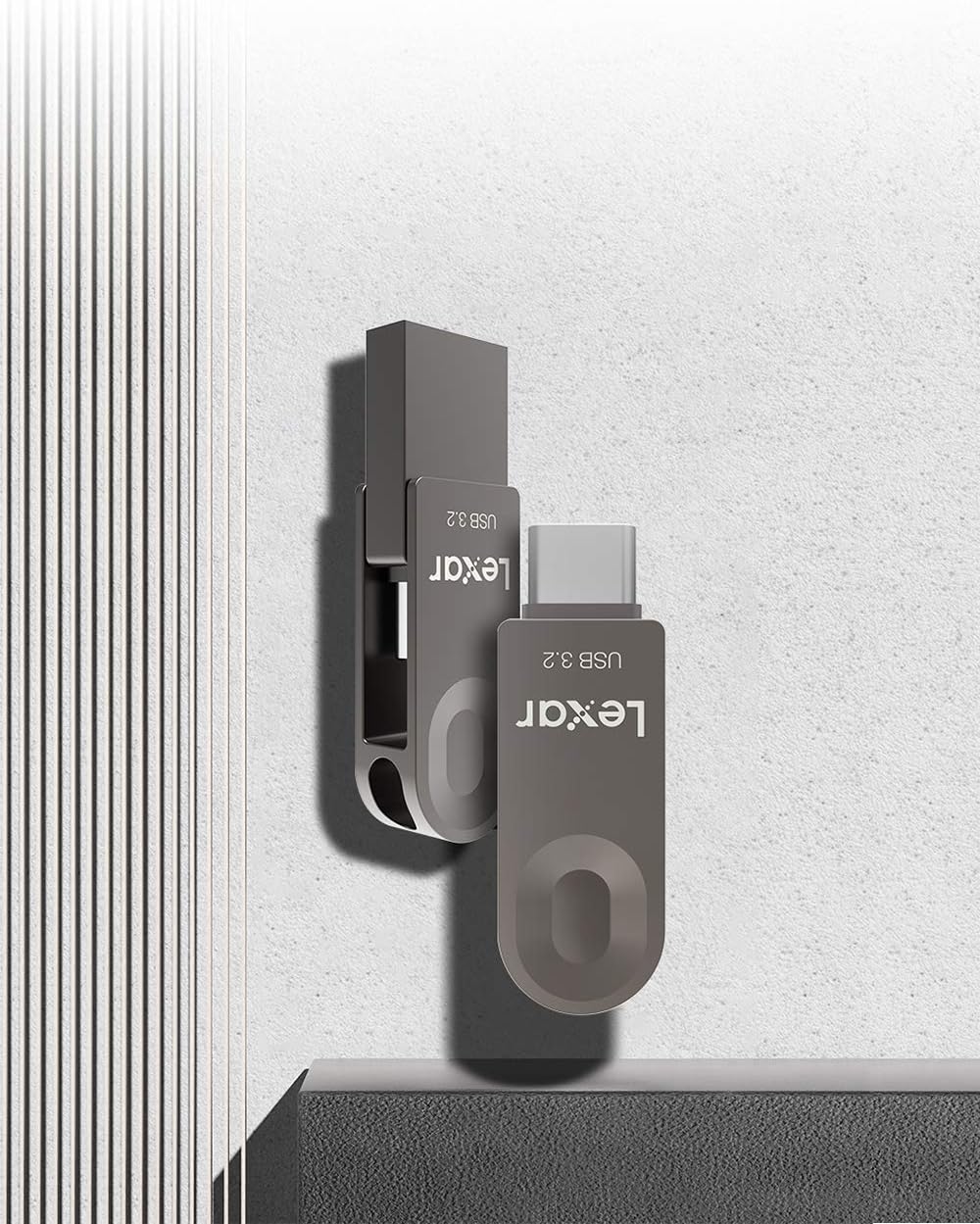 Lexar Unidad flash USB tipo C E32C de 64 GB, USB-A y USB-C 3.2 Gen...