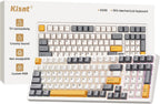 Kisnt Teclado mecánico inalámbrico KN98, diseño compacto de 99 teclas con teclado numérico, Bluetooth/2.4G/USB‑C, intercambiable en caliente, retroiluminación RGB personalizada, batería de 8000 mAh