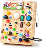 Joyreal Tablero de madera para niños pequeños - Juguetes Montessori para