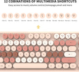 FOPETT Combo de teclado y mouse inalámbricos, 2.4G de tamaño comple...