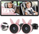 Babyvue BV3 MAX Cámara dual para coche de bebé para 2 niños, pantal...