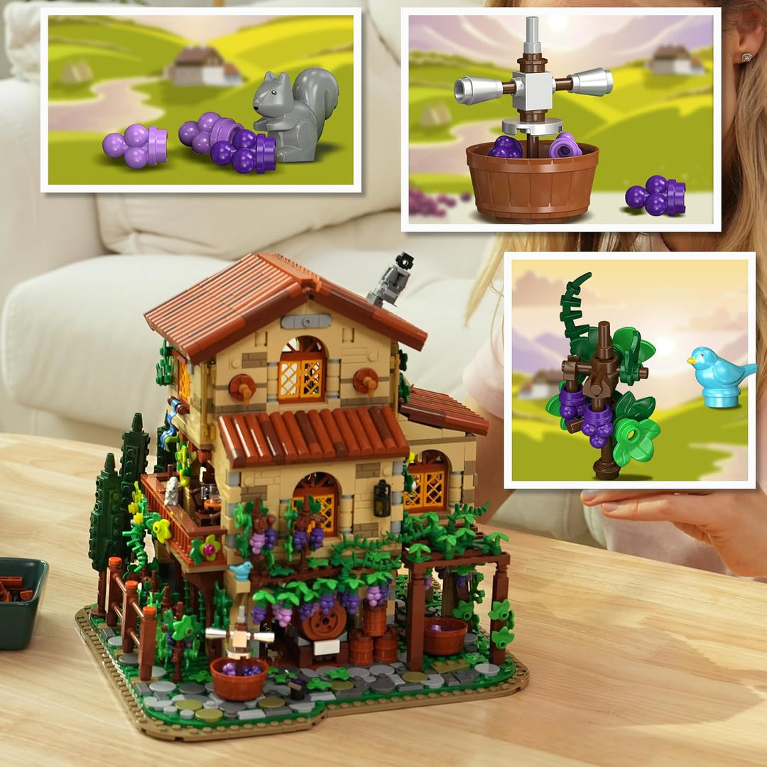 Winery Chateau - Juego de construcción de casa con luces
