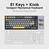 Ajazz AK820 75% Teclado mecánico para juegos con junta de cableado...