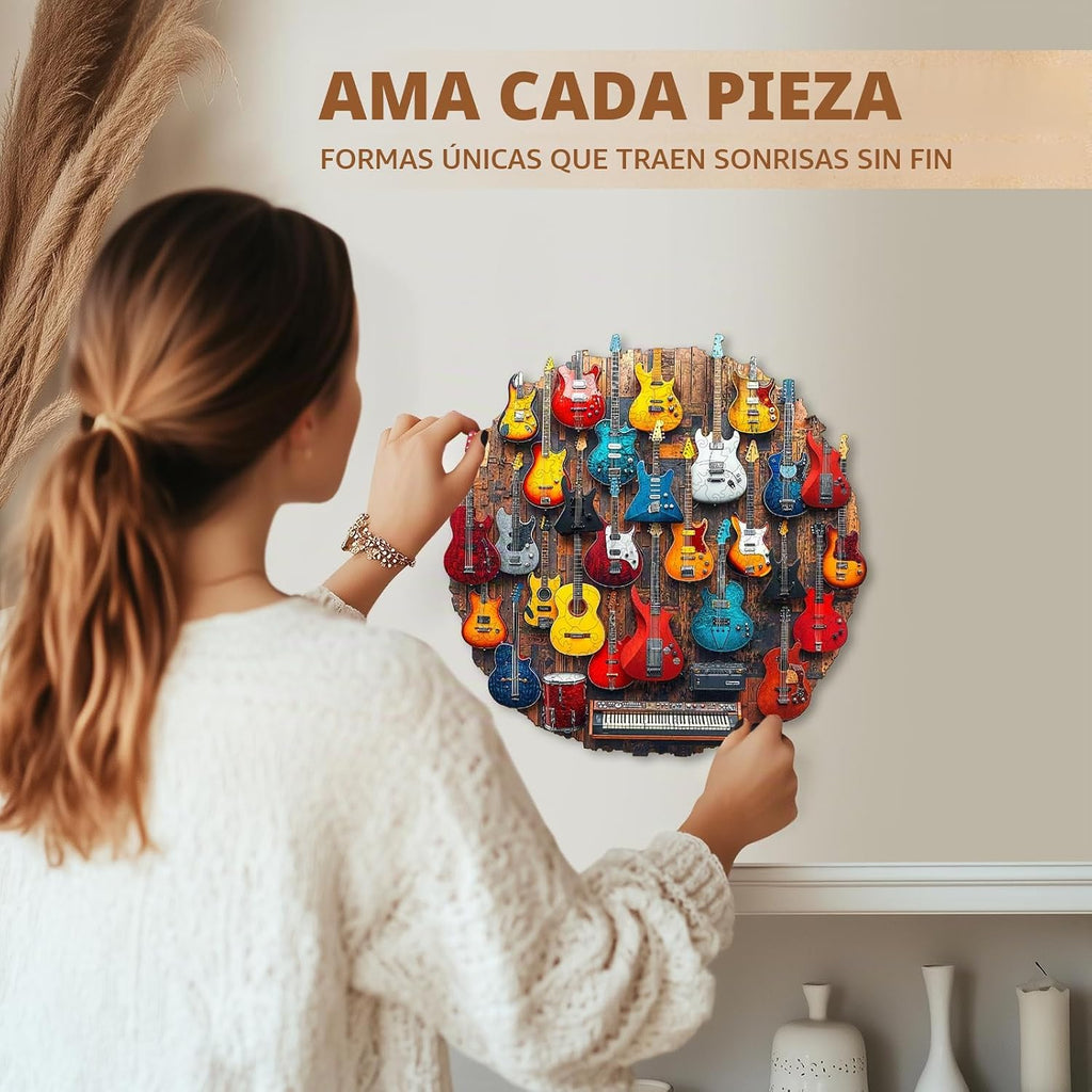 Rompecabezas de madera para adultos, rompecabezas de madera de pared de