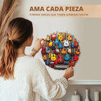 Rompecabezas de madera para adultos, rompecabezas de madera de pared de