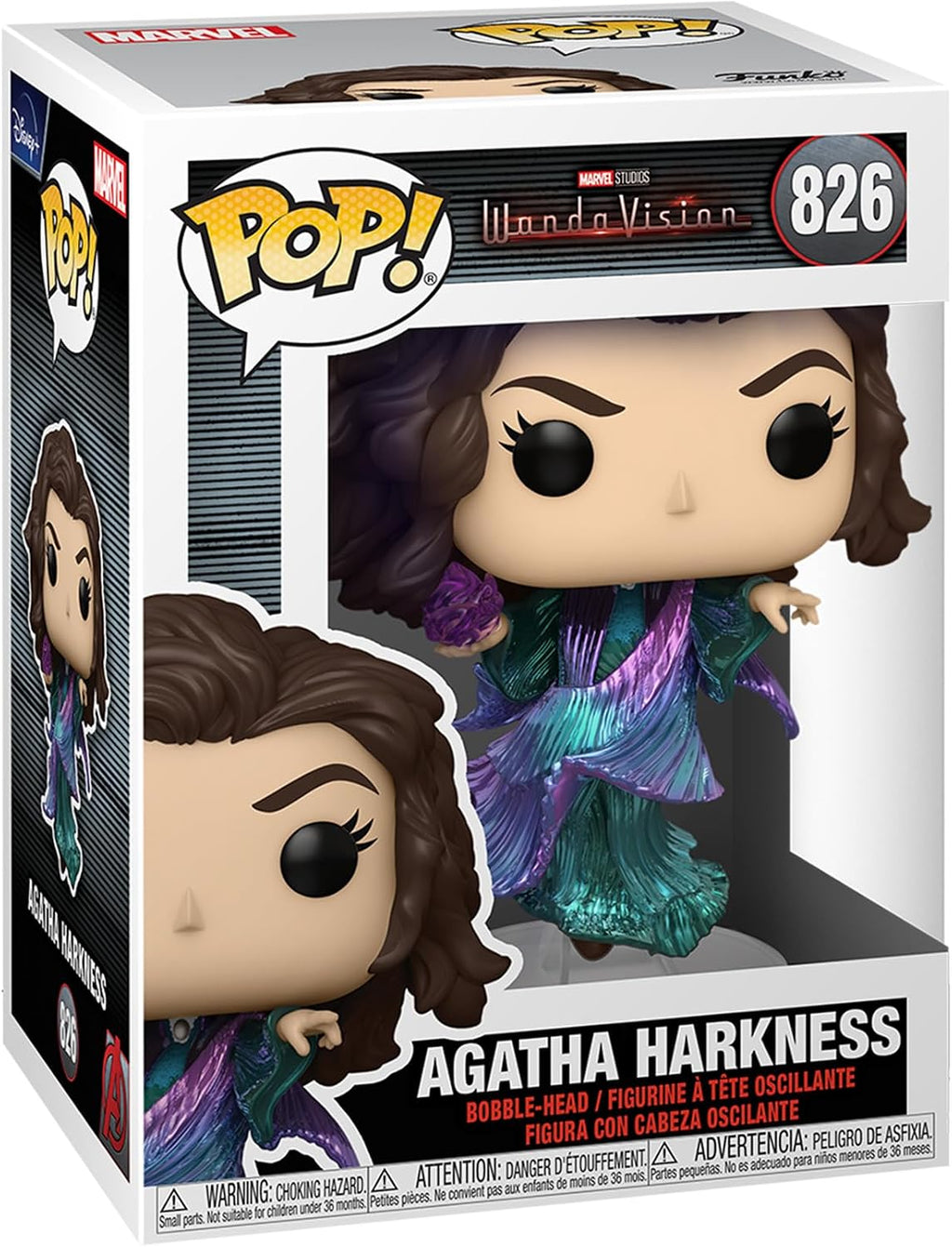 Funko POP Pop! Marvel: Wandavision - Figura de vinilo de Agatha Harkness, multicolor, 3.75 pulgadas