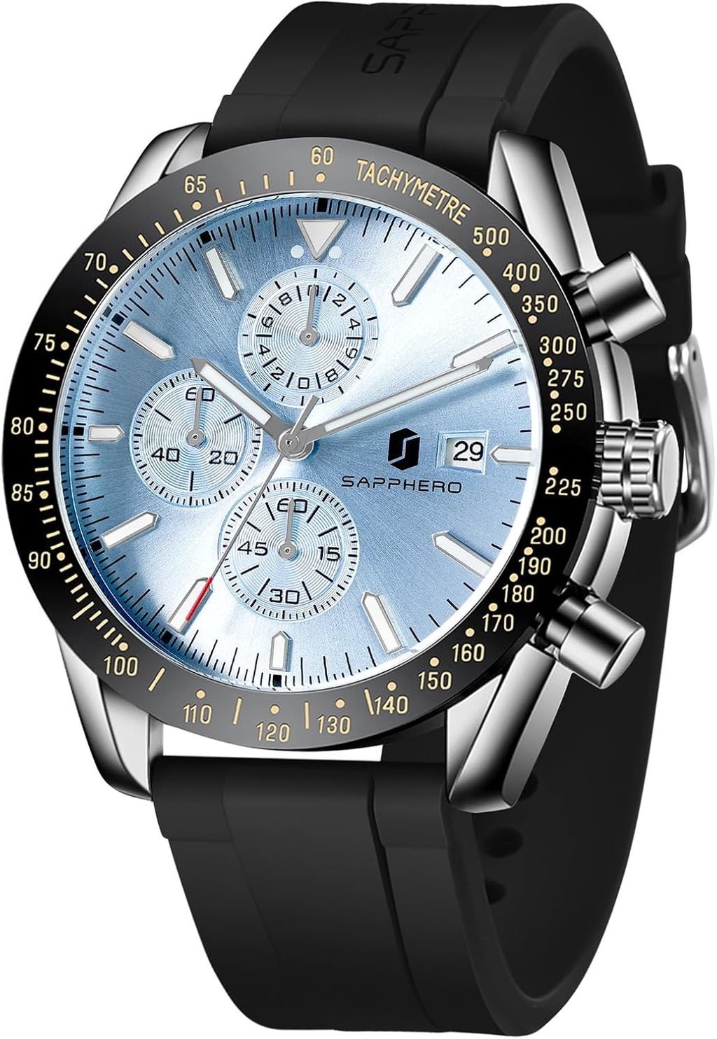 BENYAR Relojes para hombre, reloj de pulsera analógico con movimiento de cuarzo, correa de cuero/acero inoxidable/silicona, reloj de vestir casual para deportes de negocios, resistente al agua