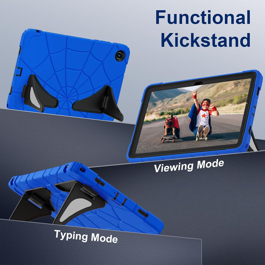 Funda para Samsung Galaxy Tab A11+ Plus 2026 / A9+ Plus de 11 pulgadas, resistente a prueba de golpes con protector de pantalla integrado y soporte, esquina gruesa, azul y negro