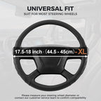 West Llama Funda para volante de semircamión, ajuste universal para volantes grandes de 17.5 a 18 pulgadas para RV, plataforma grande, 18 ruedas, camiones comerciales y autobuses (tamaño extra grande)
