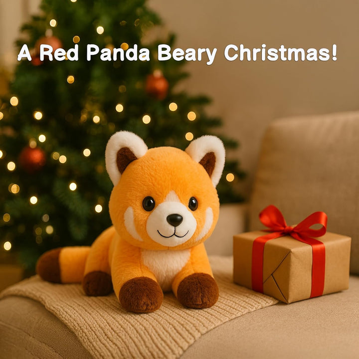 WEIGEDU Peluches de panda rojo, juguetes de peluche de panda rojo p...