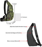 NICGID Bolso bandolera en el pecho, mochila de hombro, bolsa cruzada, mochila casual para hombres y mujeres, Verde militar, Viajes