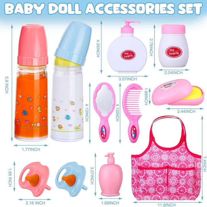 Rotatingpals Juego de 21 piezas de accesorios para muñecas de bebé,...