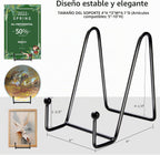 18 piezas de soportes de placa de 4.5 pulgadas para exhibición, soportes de placa de metal para exhibición que pueden usarse para soporte de fotos, soportes de libro para exhibición, soportes de