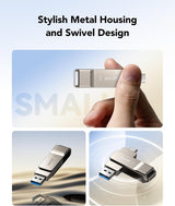 Lexar D40E 64GB Dual USB 3.2 Gen 1 Tipo-C Jump Drive, USB-C Flash M...