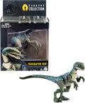 Mattel Jurassic World Hammond Collection - Figura de acción de dinosaurio, velociraptor 'azul' dinosaurio juguete con articulación