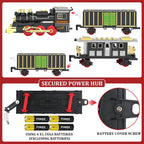 Juego de trenes de tren para niños con humo luces y
