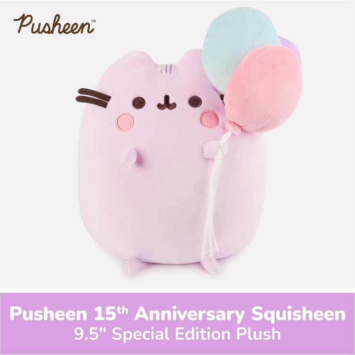 GUND Pusheen - Peluche Squisheen del 15º aniversario, juguete espon...