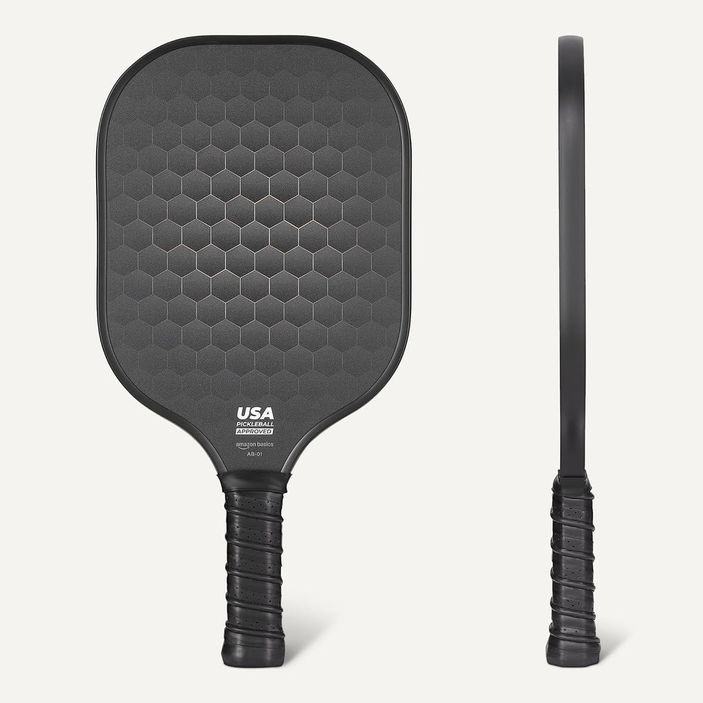 Amazon Basics Paletas de pickleball, juego de 2 paletas aprobadas por USAPA incluidas 4 bolas,