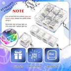 4 piezas teclado Fidget juguete, galaxia, cubo combinado