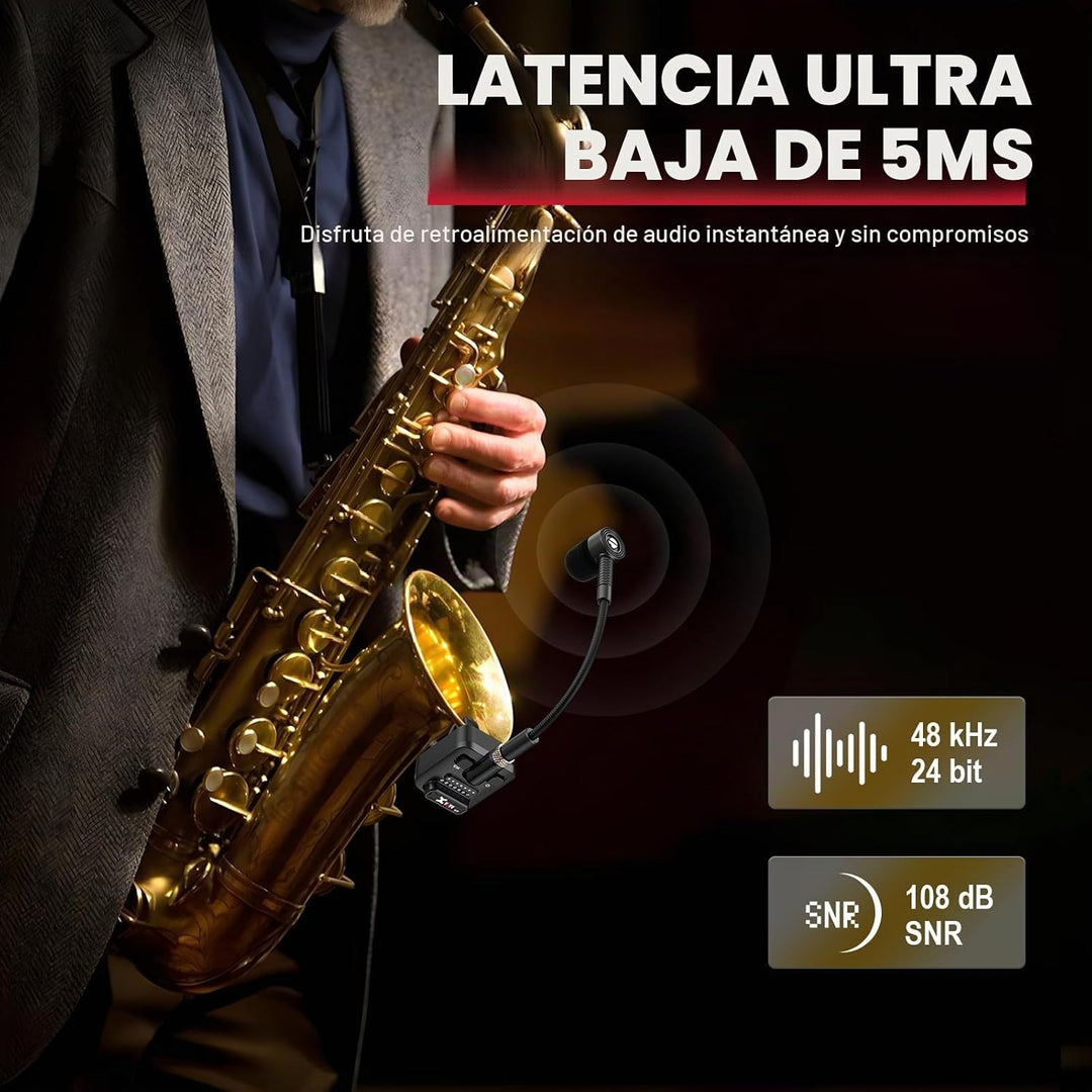 Xvive U7 Sistema Inalámbrico para Saxofón y Trompeta con Transmisor...