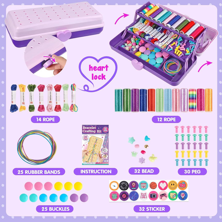 Kit de fabricación de pulseras de la amistad con caja de almacenami...