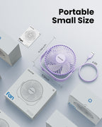 Gaiatop Ventilador de escritorio USB, flujo de aire fuerte de 3 vel...