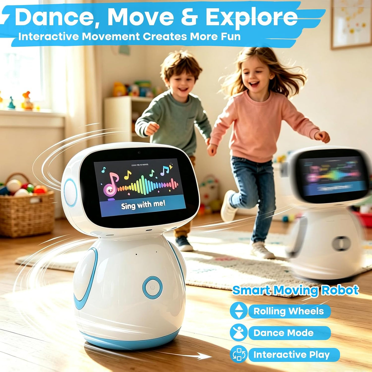 Voltix Juguetes de robot AI para niños, interacción de voz AI, pantalla