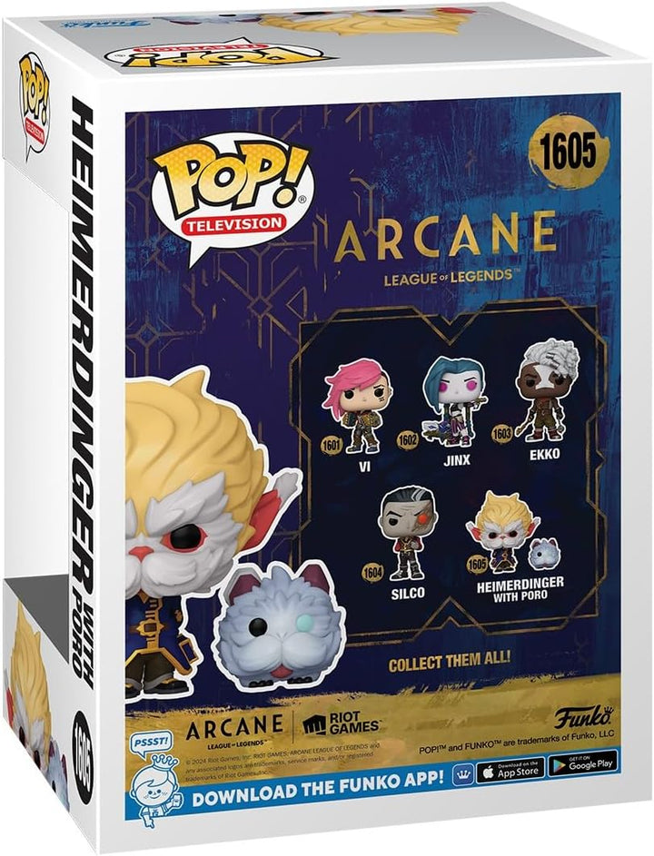 Funko POP TV: Arcane LOL - Heimerdinger con Poro - Arcane: League o...
