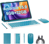 RUIQIAI Tableta Android 15, tabletas 2 en 1 de 10 pulgadas con tecl...