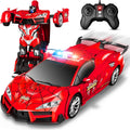 Coche teledirigido de araña con luz de policía, transformando coches RC