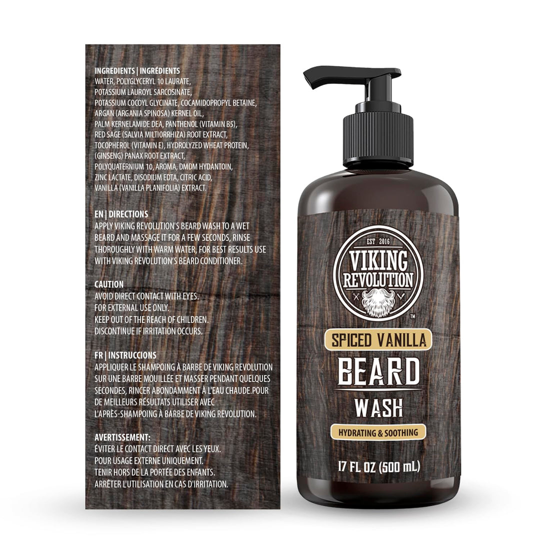 Viking Revolution Jabón de barba de vainilla con especias para homb...