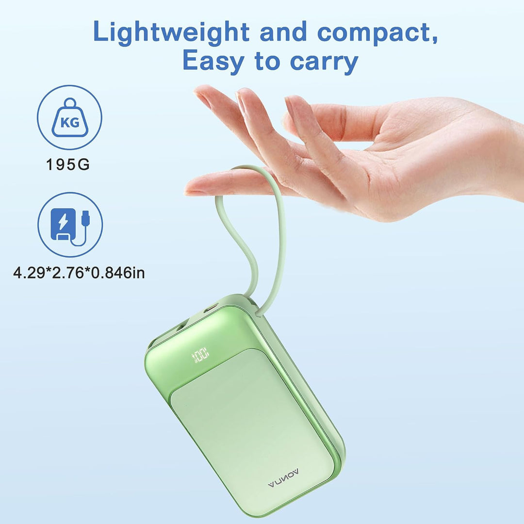 VONUV Banco de energía magnético de 10000mAh, cargador portátil ina...