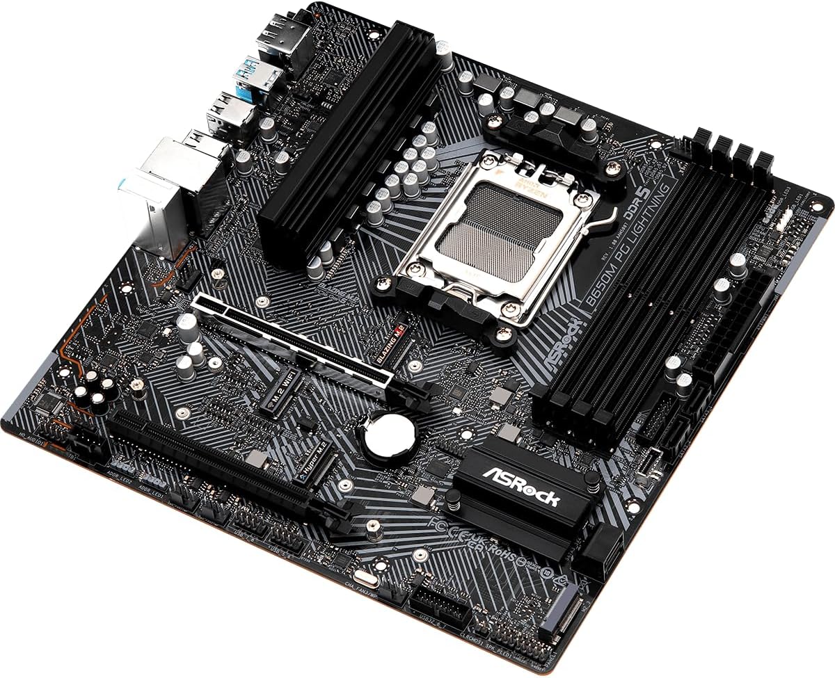 ASRock B650M PG Lightning AMD Zócalo AM5 Procesadores Ryzen9000\/80...