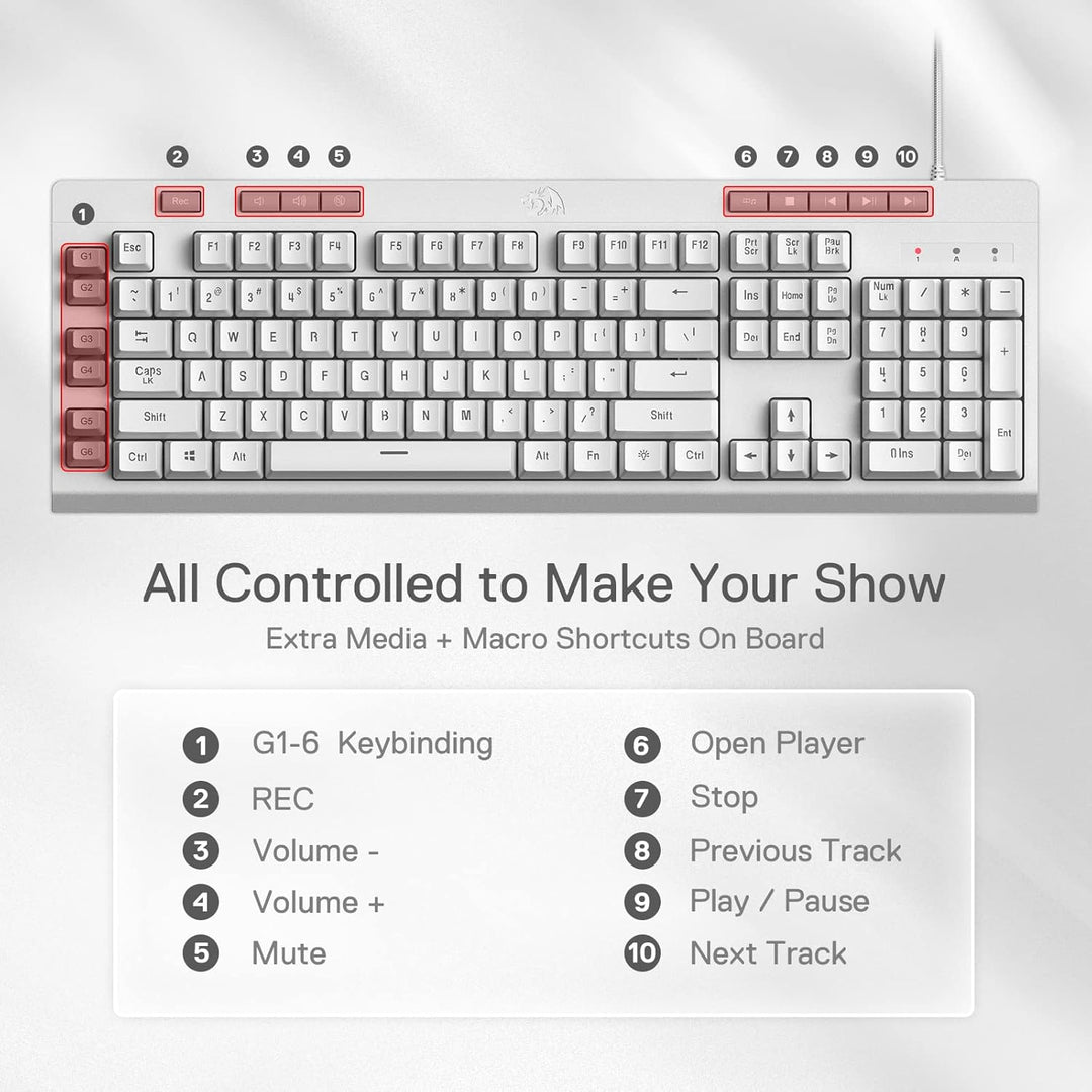 Redragon K512 Shiva Teclado de membrana retroiluminada RGB para jue...