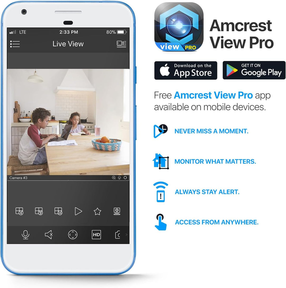 Amcrest ProHD 1080P WiFi 2MP (1920TVL) Cámara de seguridad inalámbr...