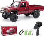 MN-82 RC Rock Crawler Coche Camioneta Toyota Escala 1/12, Camión de Control Remoto Todoterreno 4WD 2.4GHz, Modos de 2 Velocidades, 2×1200mAh Baterías, Oruga Todo Terreno para Adultos Niños Interior