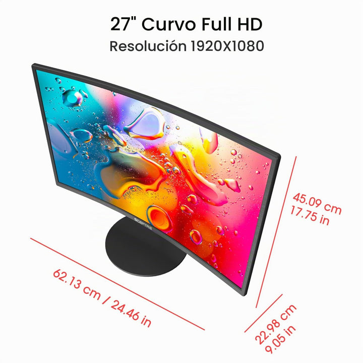 Sceptre - Monitor curvo Prime de 27 pulgadas hasta 100Hz 1080p HDMI...